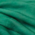 Green Nylon CEY fabric with soft folds and textured weave
